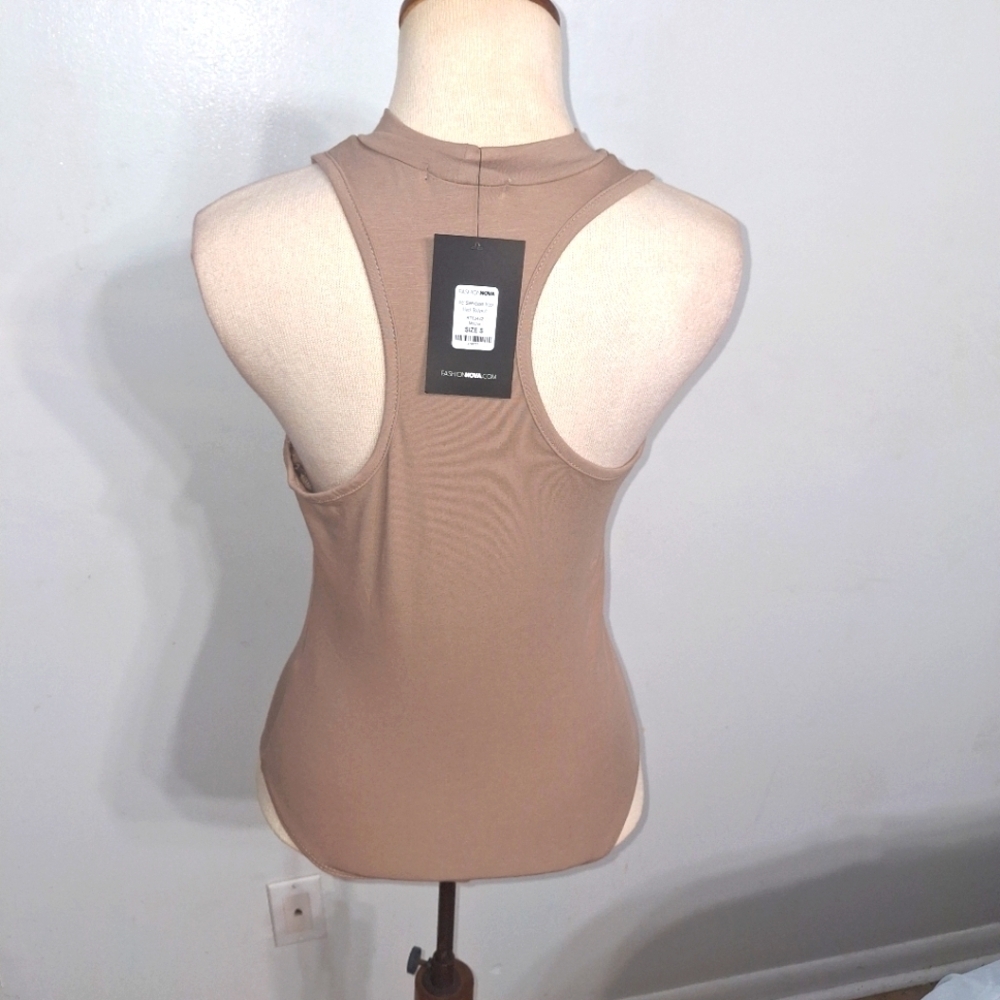 Fashion Nova- Mel Sleeveless Mock Neck Bodysuit- W Sz Small - Picture 5 of 7